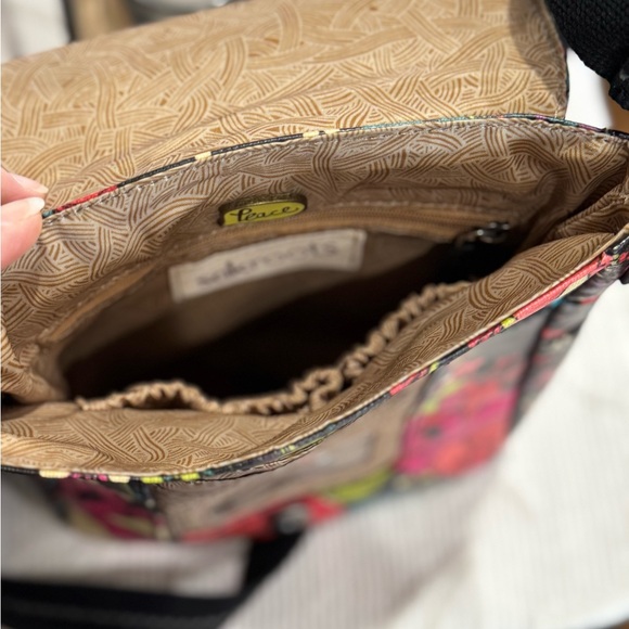 Sakroots Floral Crossbody Bag - Black Multicolor - Picture 8 of 13